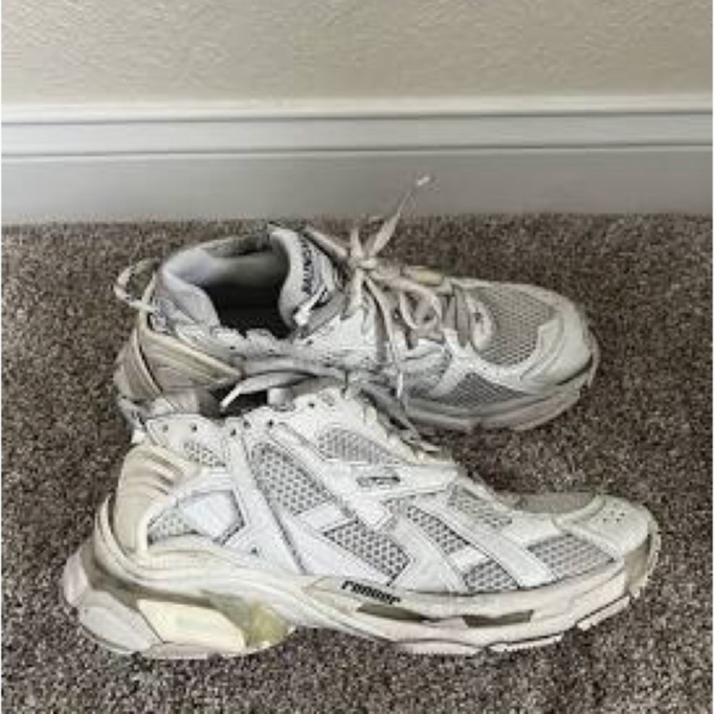 Puma White Mesh Sneakers
